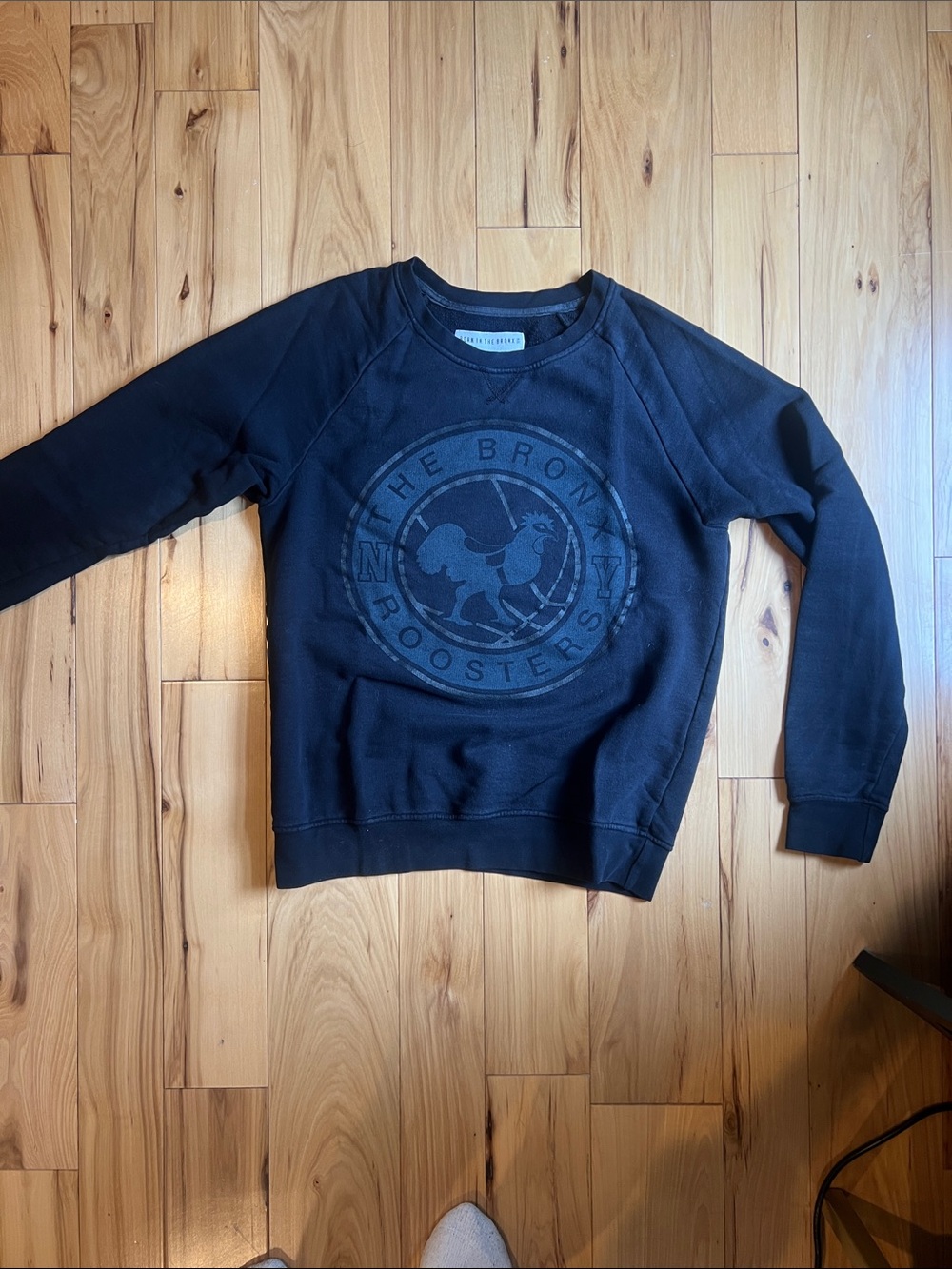 Women's Black Crewneck Logo Sweatshirt -